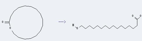 Hexadecanoic acid,16-hydroxy- can be prepared by oxacycloheptadecan-2-one. 